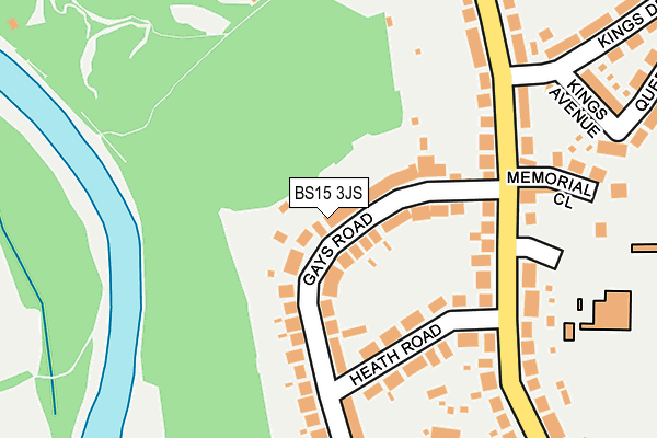 BS15 3JS map - OS OpenMap – Local (Ordnance Survey)