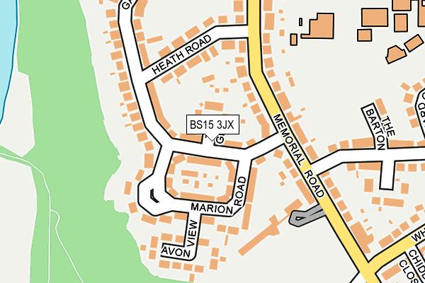 BS15 3JX map - OS OpenMap – Local (Ordnance Survey)