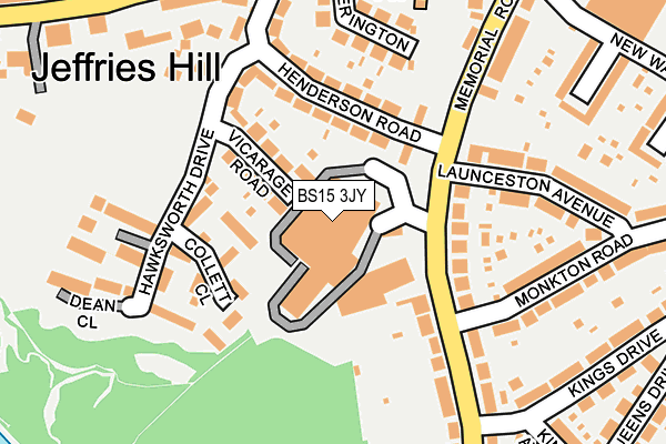 BS15 3JY map - OS OpenMap – Local (Ordnance Survey)