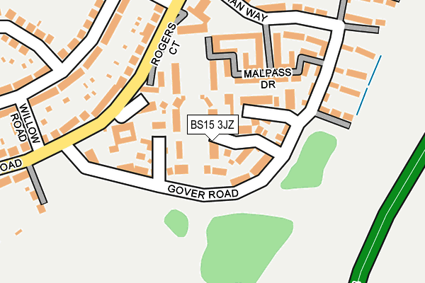 BS15 3JZ map - OS OpenMap – Local (Ordnance Survey)