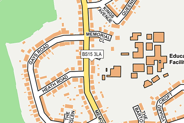 BS15 3LA map - OS OpenMap – Local (Ordnance Survey)