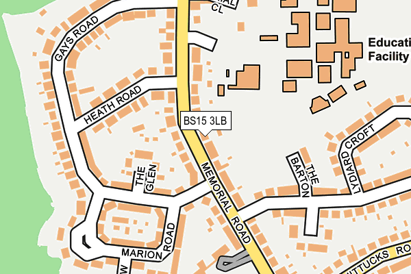 BS15 3LB map - OS OpenMap – Local (Ordnance Survey)