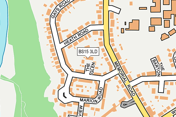 BS15 3LD map - OS OpenMap – Local (Ordnance Survey)