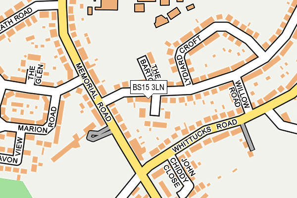 BS15 3LN map - OS OpenMap – Local (Ordnance Survey)