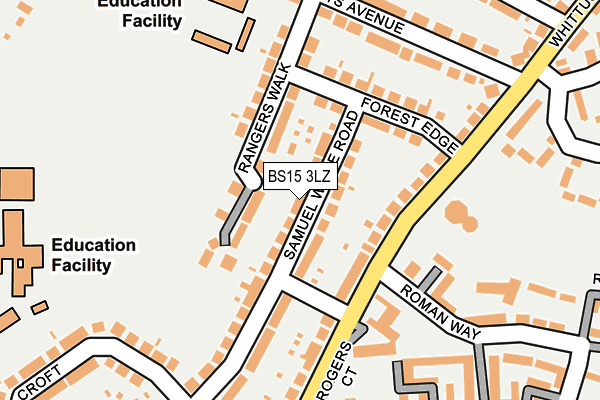 BS15 3LZ map - OS OpenMap – Local (Ordnance Survey)