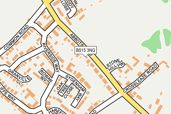 BS15 3NG map - OS OpenMap – Local (Ordnance Survey)
