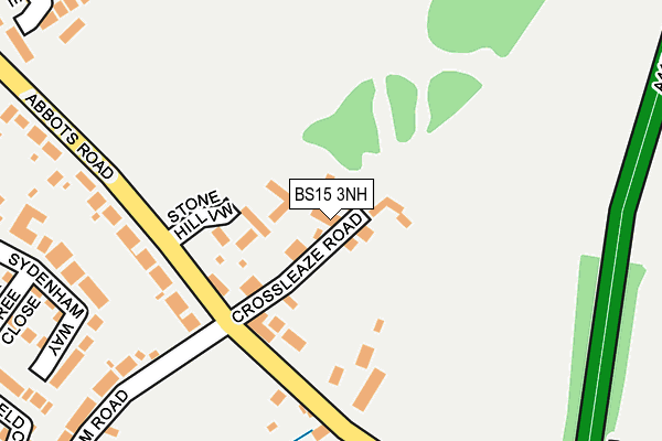 BS15 3NH map - OS OpenMap – Local (Ordnance Survey)