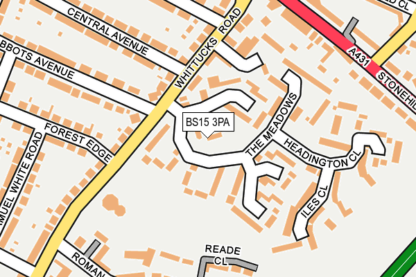 BS15 3PA map - OS OpenMap – Local (Ordnance Survey)