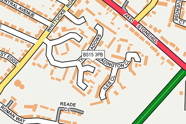 BS15 3PB map - OS OpenMap – Local (Ordnance Survey)