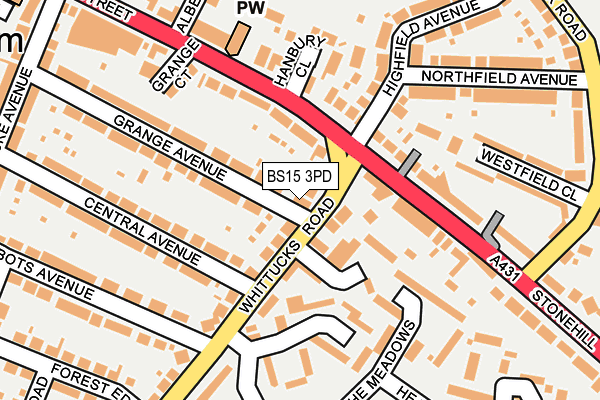 BS15 3PD map - OS OpenMap – Local (Ordnance Survey)