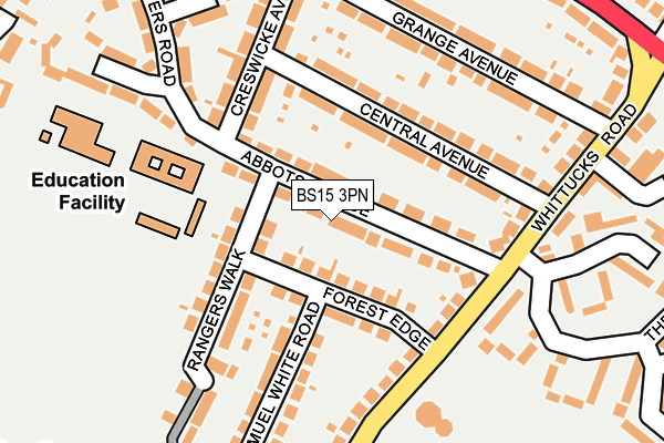 BS15 3PN map - OS OpenMap – Local (Ordnance Survey)