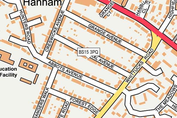 BS15 3PQ map - OS OpenMap – Local (Ordnance Survey)