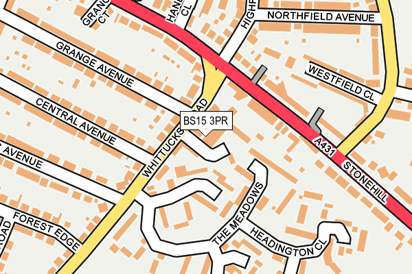 BS15 3PR map - OS OpenMap – Local (Ordnance Survey)