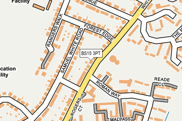 BS15 3PT map - OS OpenMap – Local (Ordnance Survey)