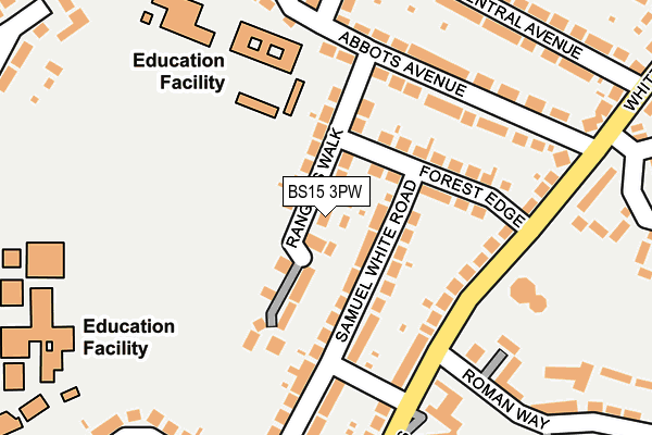 BS15 3PW map - OS OpenMap – Local (Ordnance Survey)