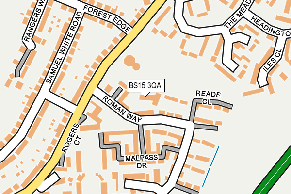 BS15 3QA map - OS OpenMap – Local (Ordnance Survey)