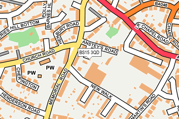 BS15 3QD map - OS OpenMap – Local (Ordnance Survey)