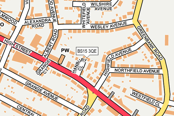 BS15 3QE map - OS OpenMap – Local (Ordnance Survey)
