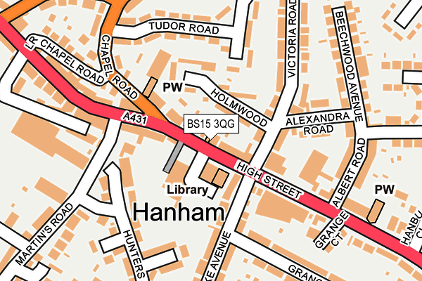 BS15 3QG map - OS OpenMap – Local (Ordnance Survey)