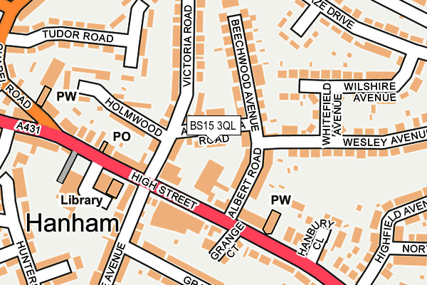 BS15 3QL map - OS OpenMap – Local (Ordnance Survey)