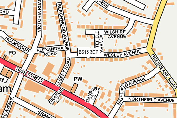 BS15 3QP map - OS OpenMap – Local (Ordnance Survey)