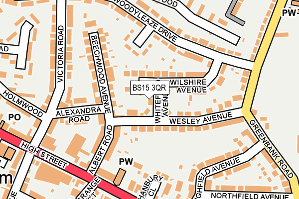 BS15 3QR map - OS OpenMap – Local (Ordnance Survey)