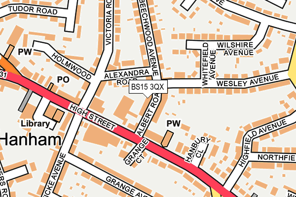 BS15 3QX map - OS OpenMap – Local (Ordnance Survey)