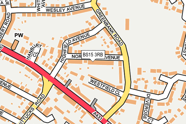 BS15 3RB map - OS OpenMap – Local (Ordnance Survey)