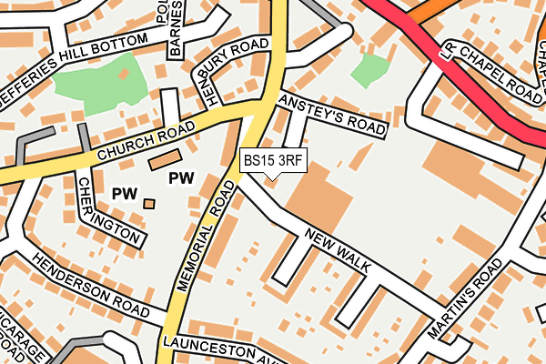 BS15 3RF map - OS OpenMap – Local (Ordnance Survey)