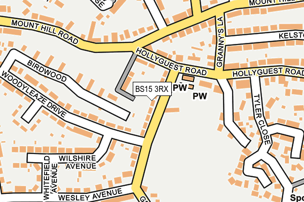 BS15 3RX map - OS OpenMap – Local (Ordnance Survey)
