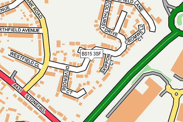 BS15 3SF map - OS OpenMap – Local (Ordnance Survey)