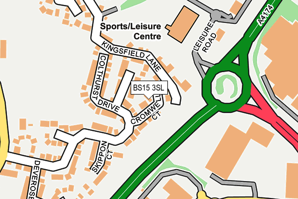 BS15 3SL map - OS OpenMap – Local (Ordnance Survey)