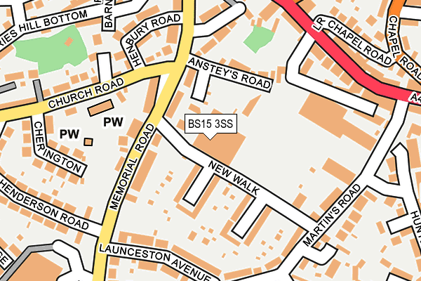 BS15 3SS map - OS OpenMap – Local (Ordnance Survey)