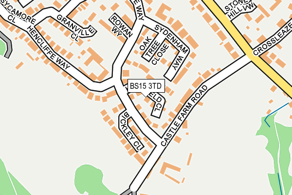 BS15 3TD map - OS OpenMap – Local (Ordnance Survey)