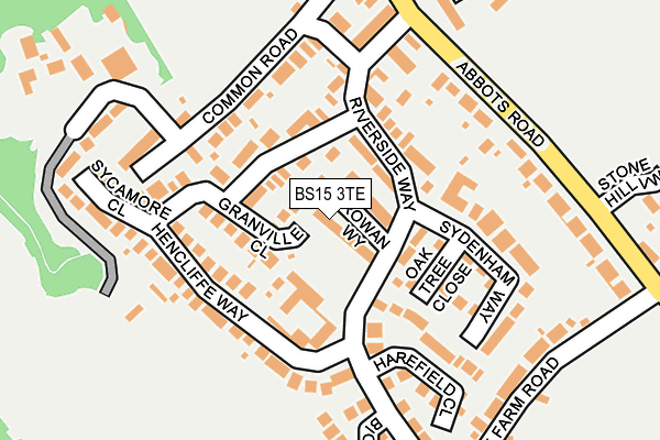 BS15 3TE map - OS OpenMap – Local (Ordnance Survey)