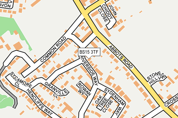 BS15 3TF map - OS OpenMap – Local (Ordnance Survey)