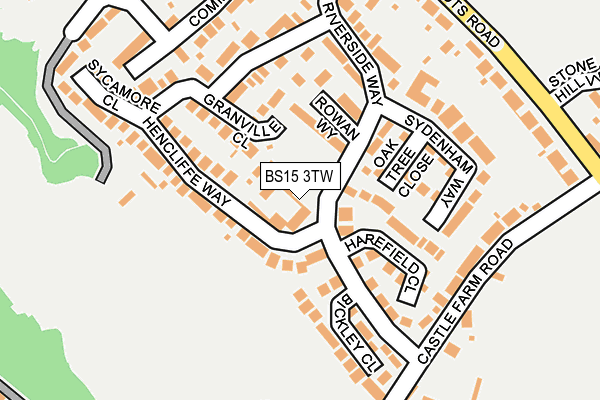 BS15 3TW map - OS OpenMap – Local (Ordnance Survey)