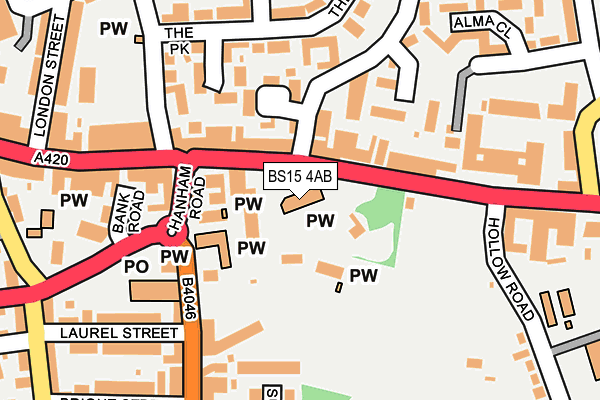 BS15 4AB map - OS OpenMap – Local (Ordnance Survey)