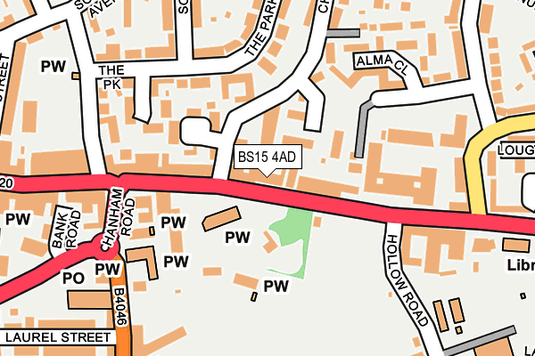 BS15 4AD map - OS OpenMap – Local (Ordnance Survey)