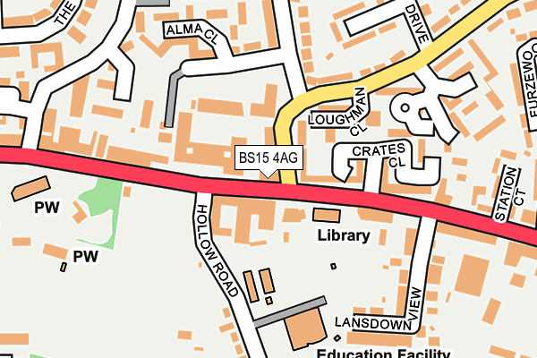 BS15 4AG map - OS OpenMap – Local (Ordnance Survey)