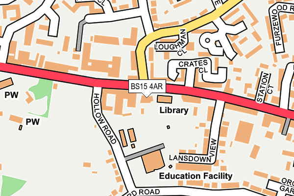 BS15 4AR map - OS OpenMap – Local (Ordnance Survey)