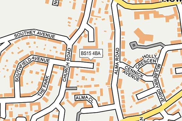BS15 4BA map - OS OpenMap – Local (Ordnance Survey)