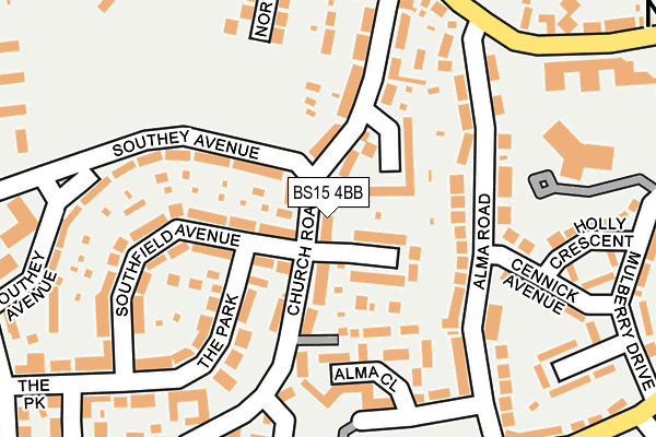 BS15 4BB map - OS OpenMap – Local (Ordnance Survey)