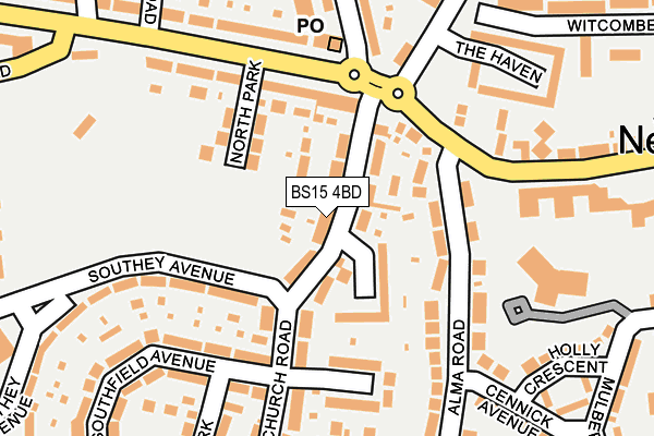 BS15 4BD map - OS OpenMap – Local (Ordnance Survey)