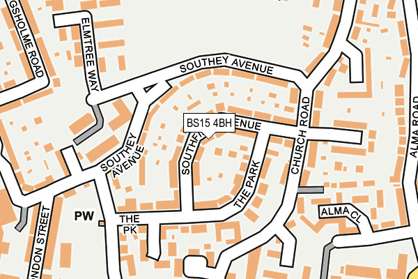 BS15 4BH map - OS OpenMap – Local (Ordnance Survey)