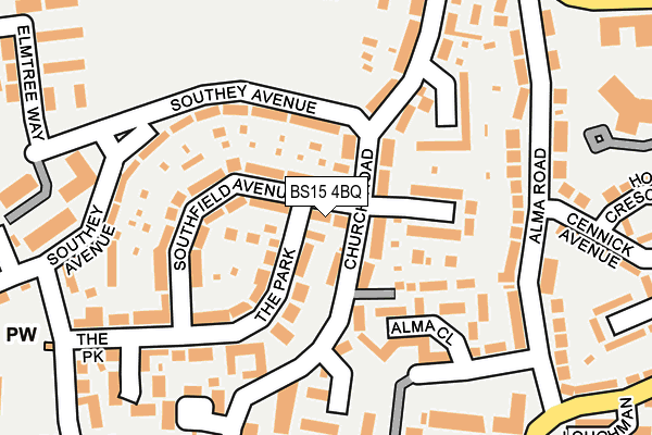 BS15 4BQ map - OS OpenMap – Local (Ordnance Survey)