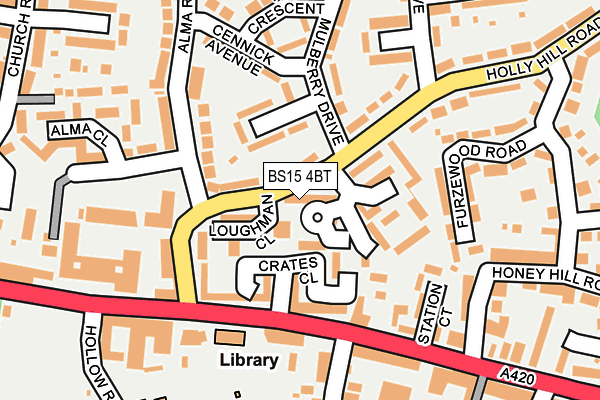 BS15 4BT map - OS OpenMap – Local (Ordnance Survey)