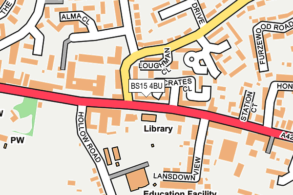 BS15 4BU map - OS OpenMap – Local (Ordnance Survey)