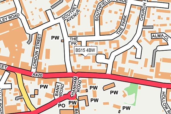 BS15 4BW map - OS OpenMap – Local (Ordnance Survey)
