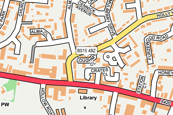 BS15 4BZ map - OS OpenMap – Local (Ordnance Survey)